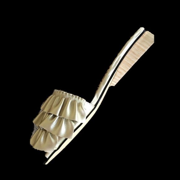 Mackin J Gold Ruffle Mule - Picture 3 of 4